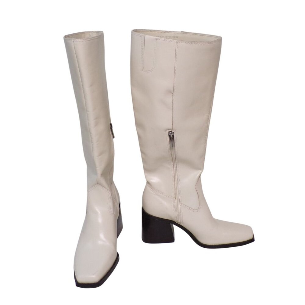 🆕 VINCE CAMUTO Sangeti 2 Wide Calf Tall Knee High Boot 8.5 Off-White - Picture 8 of 16
